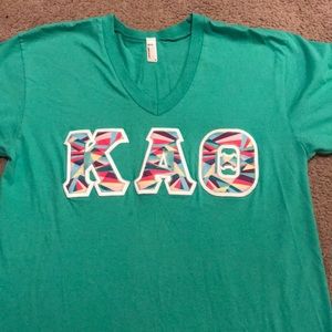 Kappa Alpha Theta stitched letters